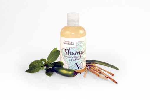 Shampoo que previene la caída del cabello con menta y hierbabuena